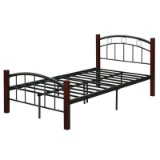 Hodedah Complete Metal Bed in Twin Size