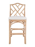 Kouboo Chippendale Rattan Barstool, Natural Color