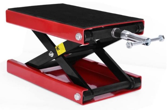 ...YITAMOTOR Wide Deck Motorcycle Dilated Center Scissor Lift Jack Hoist Stand-1100 LB Capacity