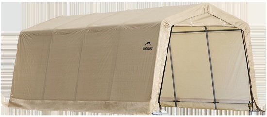 ShelterLogic AutoShelter Instant Garage, 10 x 20 x 8ft, Sandstone, Peak Style $349.00 MSRP