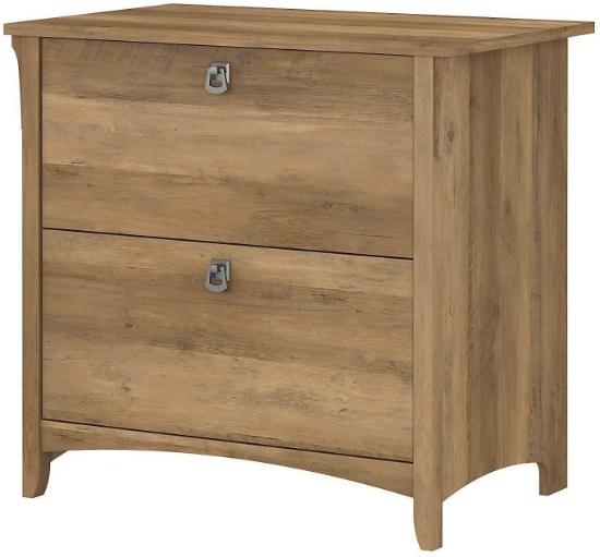 Bush Furniture Salinas 2 Drawer Lateral File Cabinet in Reclaimed Pine