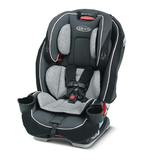 Graco SlimFit 3 in 1 Car Seat -Slim and Comfy Design Saves Space in Your Back Seat, Darcie, One Size