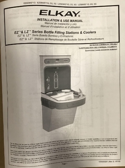 Elkay EZ and LZ Series Bottle Filling Stations and Coolers