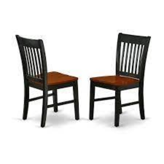 East West Furniture NFC-BCH-W Norfolk Dining Chair with Plain Wood Seat - $140.00 MSRP