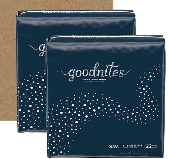 Goodnites Nighttime Bedwetting Underwear, Girls' S/M (43-68 Lb.), 44 Count (2 Pack Of - $35.32 MSRP