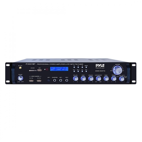 PYLE P3001BT - Bluetooth Hybrid Amplifier Receiver - Home Theater Pre-Amplifier with Wireless Stream