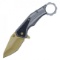 WARTECH Spring-Assist Folding Knife Gold Tanto Blade Tactical Finger Ring, Gold