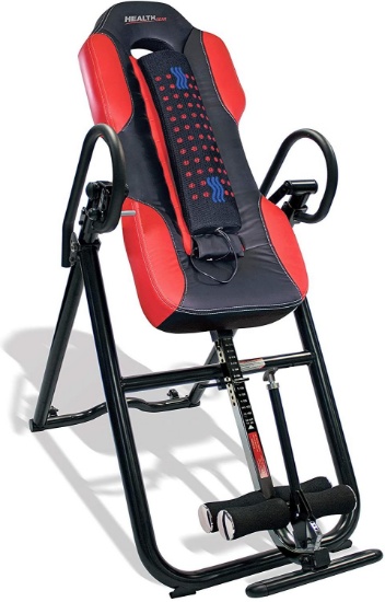 Health Gear ITM5500 Advanced Technology Inversion Table With Vibro Massage and Heat - Heavy Duty up