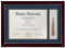 Flagship Diploma Frame with Tassel Shadow Box Real Wood and Glass Golden Rim
