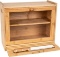 Bread Box for Kitchen Countertop ? 2-Shelf Bamboo Pastry Box with Cutting Board - $56.99 MSRP
