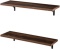 Superjare Wall Mounted Floating Shelves, Set of 2 Brown - $31.99 MSRP