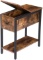 Hoobro End Table, Flip Top Side Table with Storage Shelf Rustic Brown BF34BZ01 - $69.99 MSRP