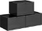 Songmics Shoe Boxes, Pack of 3 Stackable Shoe Organizers Black ULSP03CB