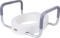 Carex Health Brands 3.5 Inch Raised Toilet Seat with Arms - For Elongated Toilets, $39.77 MSRP