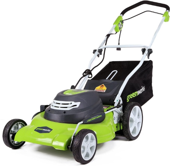 Greenworks 12 Amp 20-Inch 3-in-1Electric Corded Lawn Mower, 25022 - $165.06 MSRP