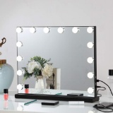 FENCHILIN Large Vanity Mirror with Lights, Hollywood Lighted Makeup Mirror (Black) $109.99 MSRP