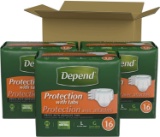 Depend Incontinence Protection With Tabs, Maximum Absorbency, Large, 48 Count (3 Packs- $33.72 MSRP