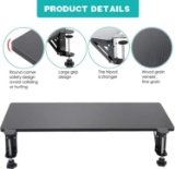 Ergonomic Desk Extender Clamp On Keyboard Tray, Keyboard Drawers Table Mount Armrest Shelf Stand