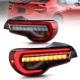 VLAND LED Tail Lights For Toyota 86/ Subaru BRZ With Amber Sequential (Red Clear)