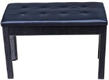 ZHRUNS Duet Piano Bench Wooden Keyboard Bench With Storage And Padded Cushion (Black)- $62.99 MSRP