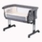 Mika Micky Bedside Sleeper Bedside Crib Easy Folding Portable Crib,Grey (MM08) - $173.98 MSRP