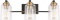 SOLFART 3 Head Vintage Bath Vanity Light Wall Bathroom Over Mirror Modern Glass Shade - $88.90 MSRP