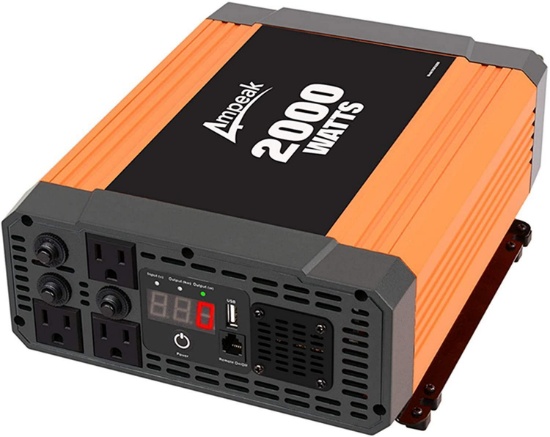Ampeak 2000W Power Inverter 3 AC Outlets DC 12V To 110V AC Car Converter 2.1A USB - $156.99 MSRP
