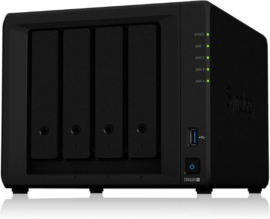 4 Bay NAS DiskStation DS920+ (Diskless), 4-Bay; 4GB DDR4 - $549.99 MSRP