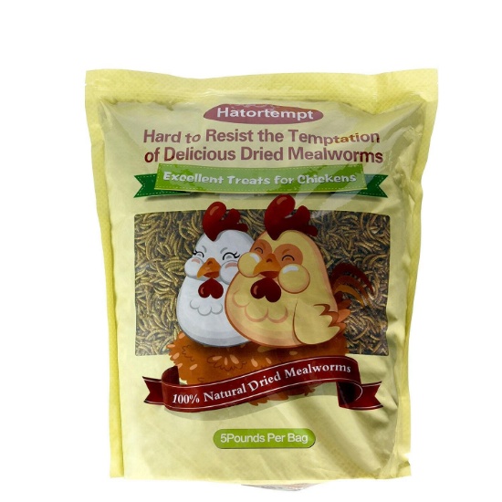 Hatortempt 5 Lbs Dried Mealworms for Wild Bird Chicken Fish - $28.99 MSRP