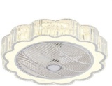 QZFH Invisible Ceiling Fan with Light, Remote Control LED Dimmable (B08L8WBP54)-White - $209.00 MSRP