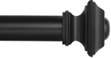 Ivilon Drapery Treatment Window Curtain Rod - Square Design 1 1/8 Rod. 72-144 Inch. Black $34.99MSRP