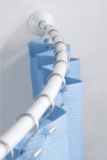 iDesign 79071 Metal Wall-Mounted Curved Shower Curtain Rod 41