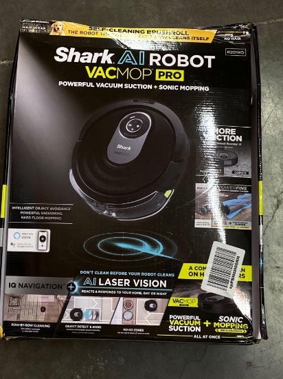 Shark AI VACMOP Robot Vacuum and Mop RV2001WD with Self-Cleaning Brushroll  - $349.99 MSRP | Estate \u0026 Personal Property | Online Auctions | Proxibid