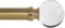 Ivilon Drapery Treatment Window Curtain Rod - Acrylic Ball 1 inch Pole. 72 to 144 Inch. Warm Gold