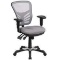 Flash Furniture Gray Contemporary Adjustable Height Swivel Executive Chair