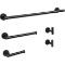 5-Pieces Bathroom Hardware Set Matte Black