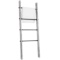 MyGift 5-Foot Wall Leaning Gray on WhiteDecorative Wood and Metal Towel Storage Ladder HOM2265GRYWHT