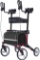 ELENKER Euro Style Upright Walker Folding Rollator Walker Red