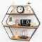 TFer Floating Shelves Cat Wall Mounted Hanging Shelf Hexagon Rustic Farmhouse Shelves - $36.99 MSRP
