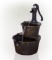 Alpine Corporation 2-Tier Rustic Pump Barrel Waterfall For Garden, Patio, Deck, Porch- $48.00 MSRP