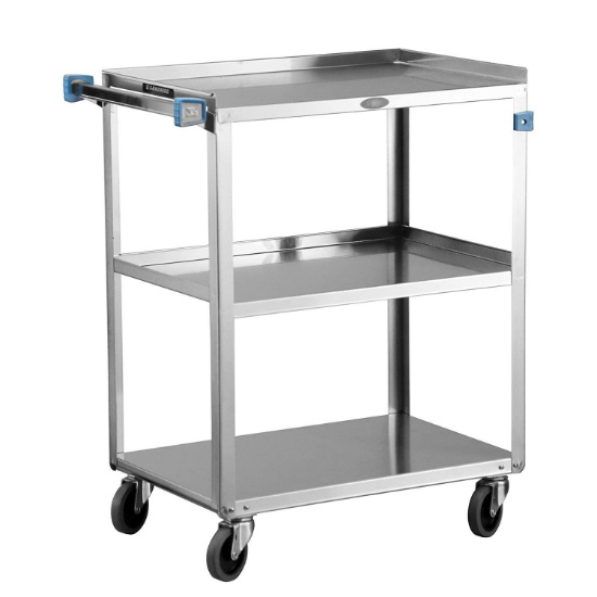 Lakeside Manufacturing 411 Utility Cart, Stainless Steel, 3 Shelves, 500 Lb. Capacity (Fully