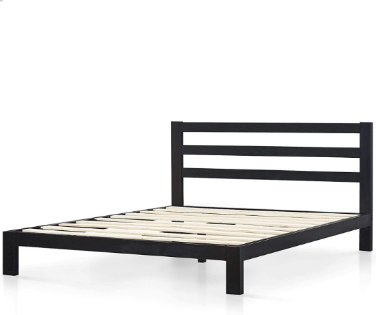 ZINUS Arnav Metal Platform Bed Frame With Headboard / Wood Slat Support / No Box Spring Needed