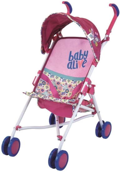 Baby Alive Doll Stroller with Retractable Canopy (D82091), Safety Harness for Baby Doll $18.99 MSRP