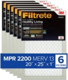 Filtrete 20x25x1, AC Furnace Air Filter, MPR 2200, Healthy Living Elite Allergen - $121.70 MSRP