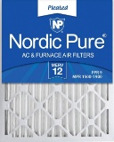 Nordic Pure 16x20x2 MERV 12 Pleated AC Furnace Air Filters 3 Pack - $27.18 MSRP