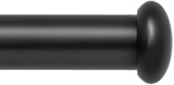 Ivilon Window Curtain Rod Oval End Cap - 1 inch Pole. 72 to 144 Inch. Black