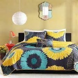 Mi Zone Iris 4-Piece Yellow Full/Queen Coverlet Set