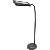 Daylight24 402039-04 Full Page 8 x 10 Inch Magnifier LED Illuminated Floor Lamp, Black