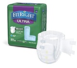FitRight Ultra Adult Diapers, Disposable Incontinence Briefs with Tabs, Heavy Absorbency, Large