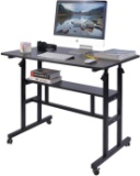 AIZ Adjustable Standing Desk Large Desktop One Piece, Black